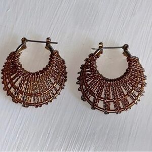 Vintage Bronze Hoop Earrings